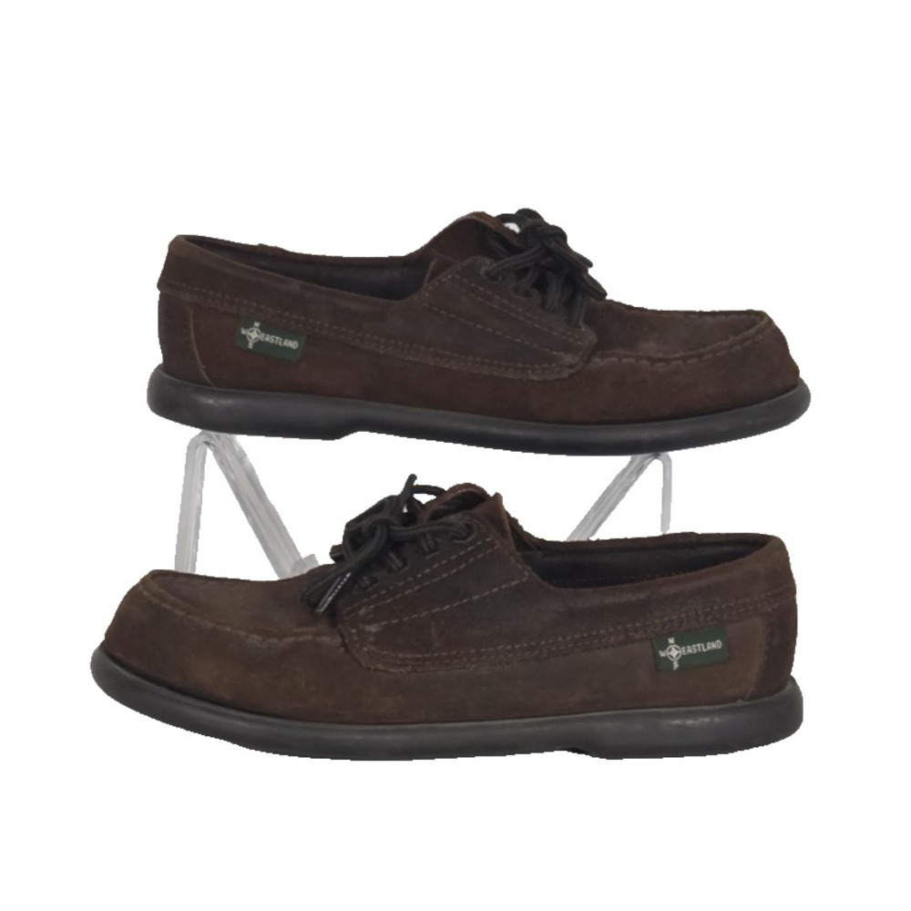 Eastland Womens 9 Brown Suede Oxford Shoes Flat Lace Up Comfort Casual Classic